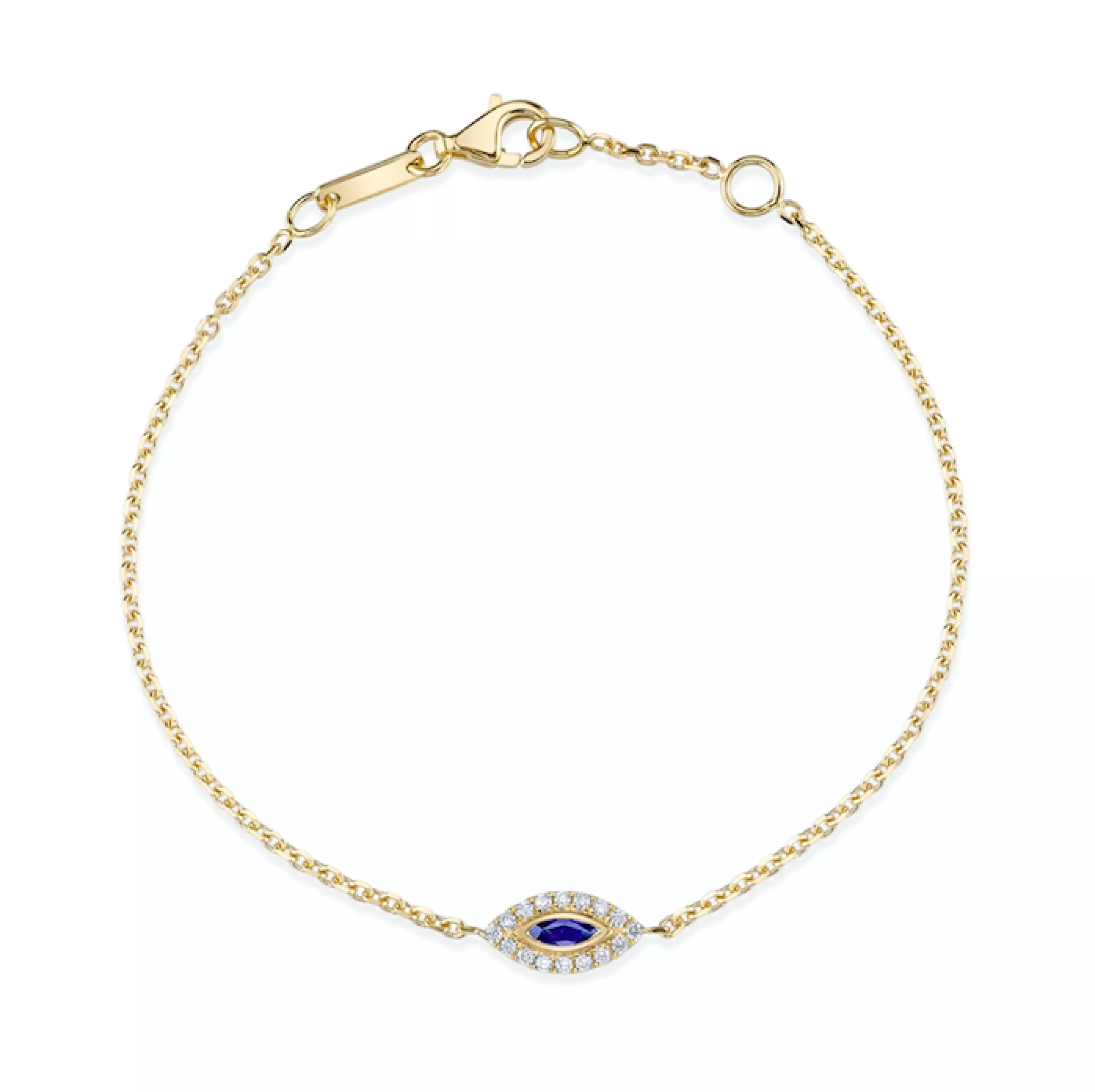 Anita Ko Chain Link^BLUE SAPPHIRE EVIL EYE CHAIN BRACELET