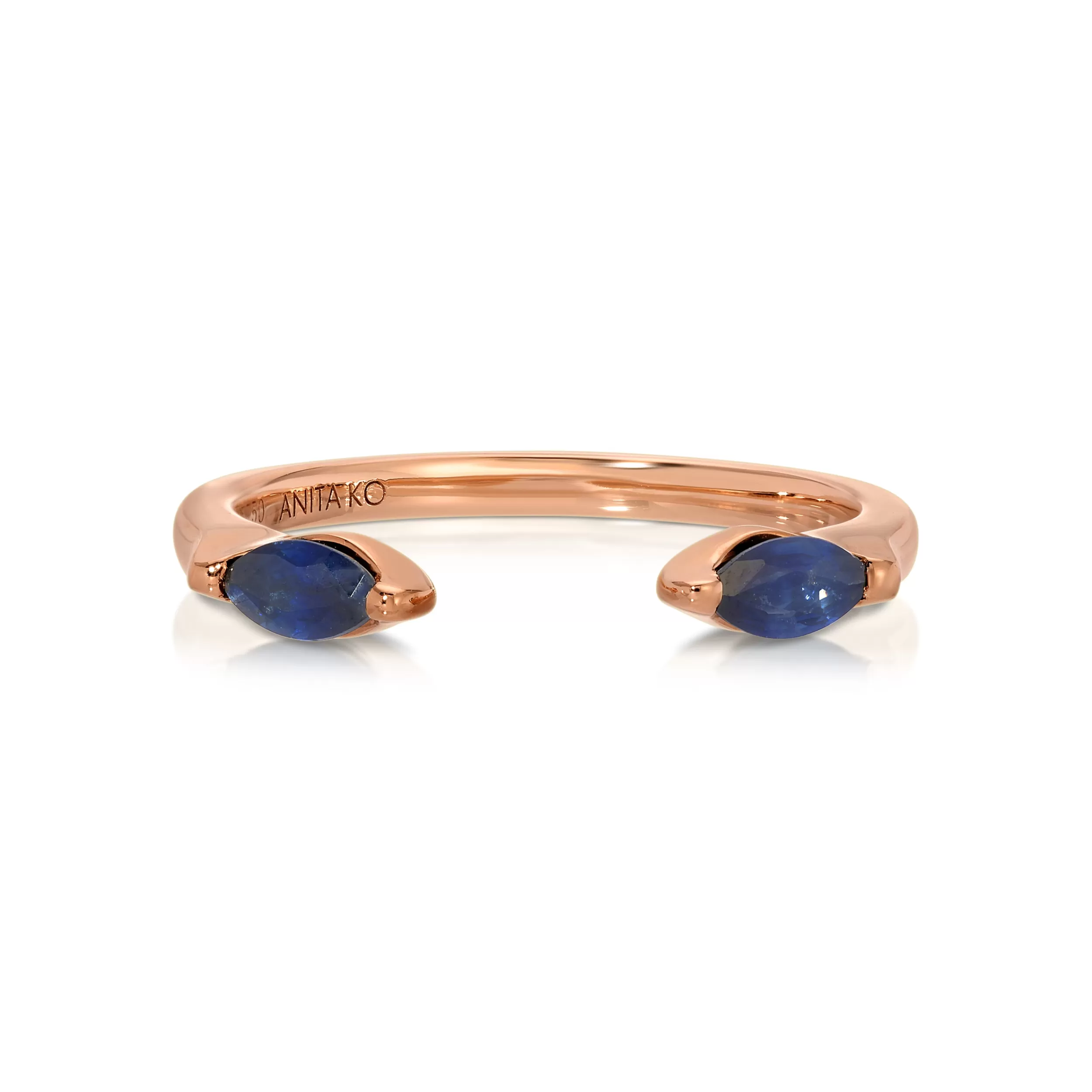 Anita Ko Stacking | Orbit^BLUE SAPPHIRE MARQUISE ORBIT RING