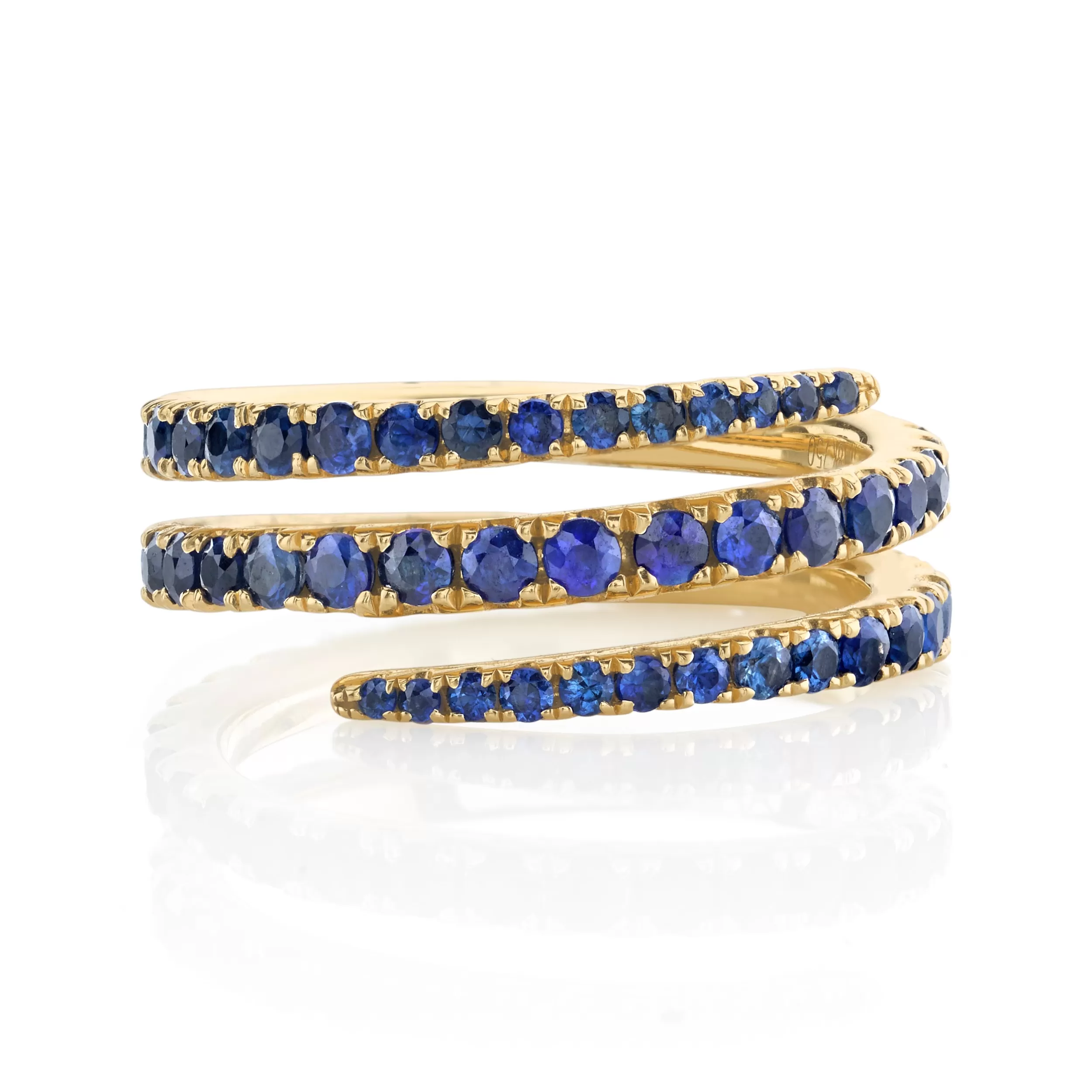 Anita Ko Pinky | Coil^BLUE SAPPHIRE PINKY COIL RING