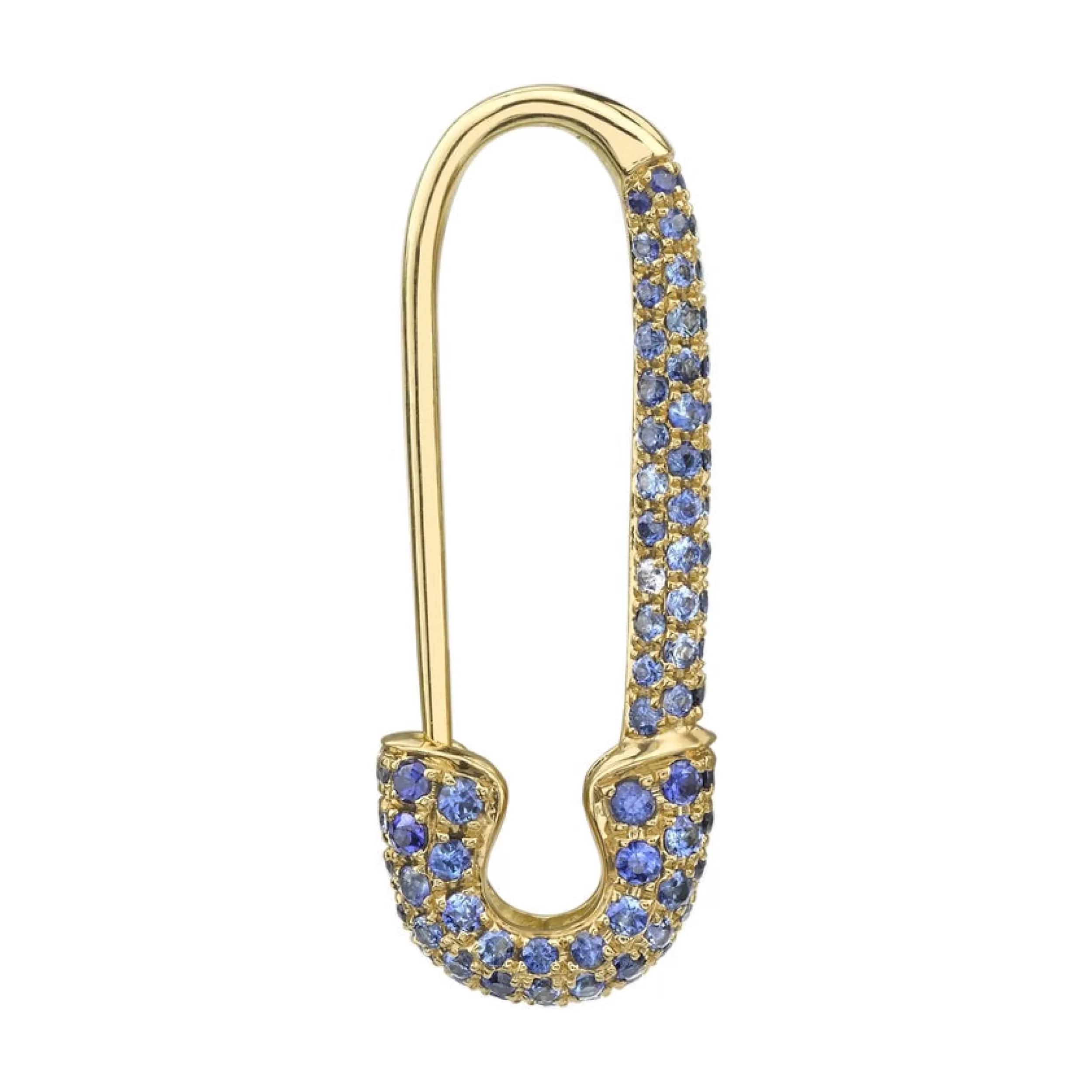 Anita Ko Safety Pins & Clips^BLUE SAPPHIRE SAFETY PIN EARRING