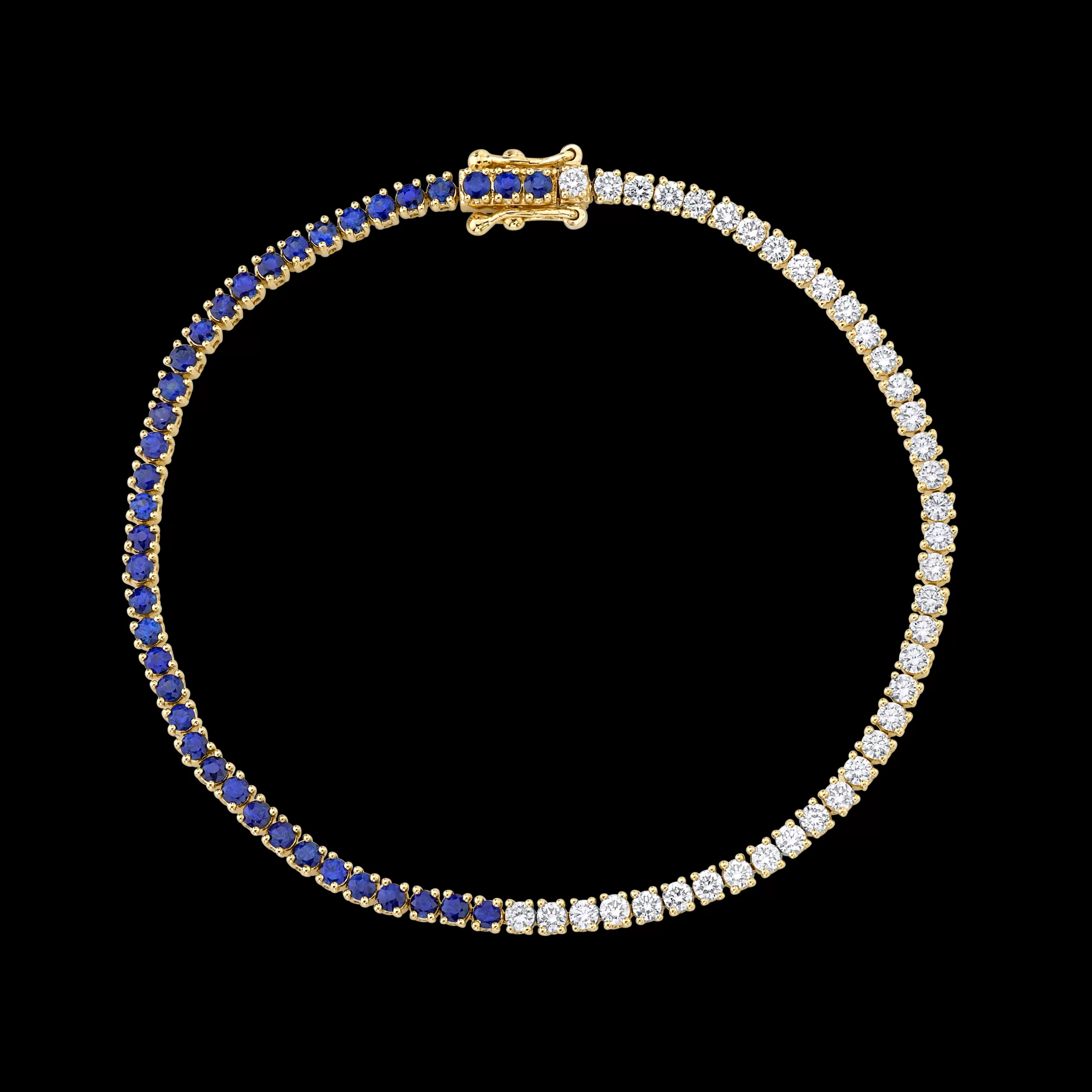 Anita Ko Diamond Link^DIAMOND AND BLUE SAPPHIRE HEPBURN BRACELET