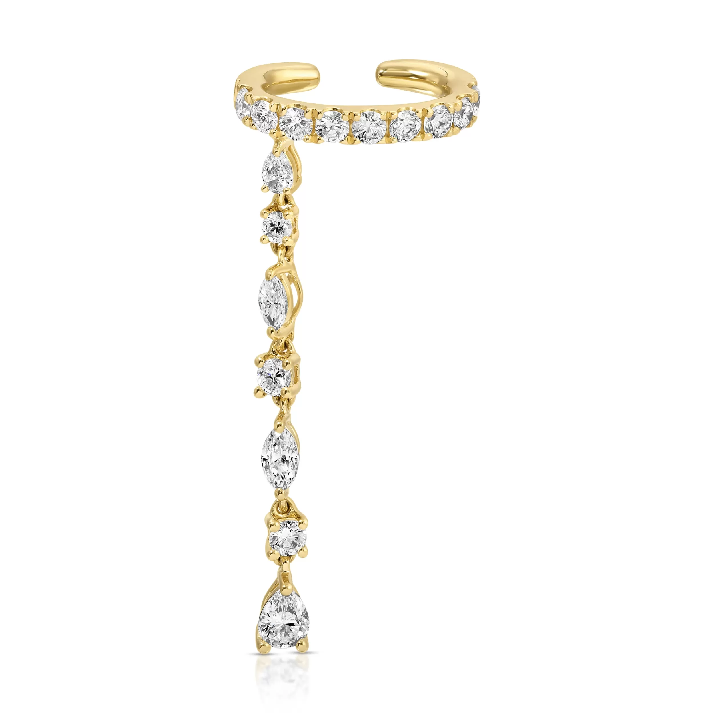 Anita Ko Ear Cuffs^DIAMOND EAR CUFF WITH PEAR, ROUND, MARQUISE DIAMOND DROP