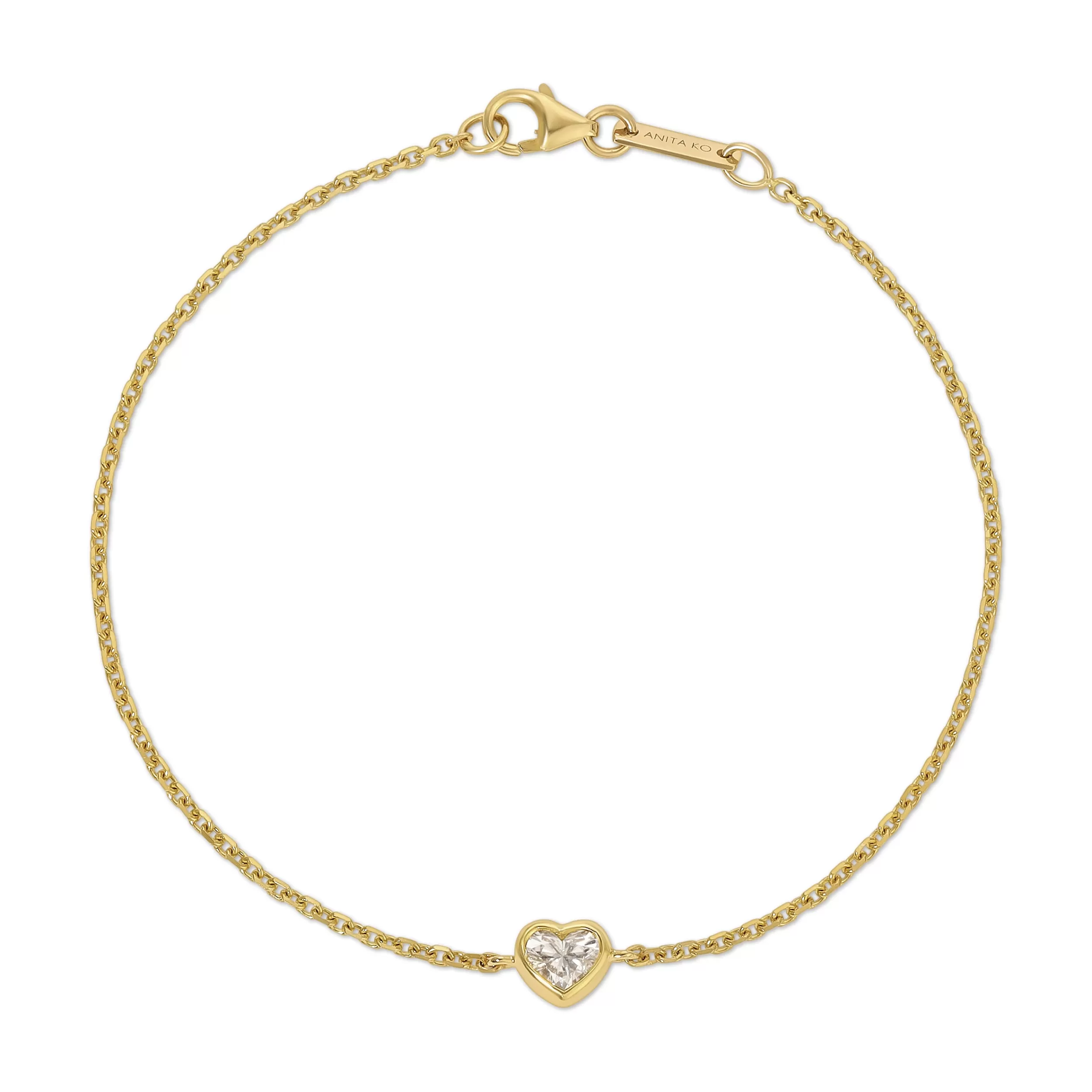 Anita Ko Chain Link^DIAMOND HEART CHAIN BRACELET