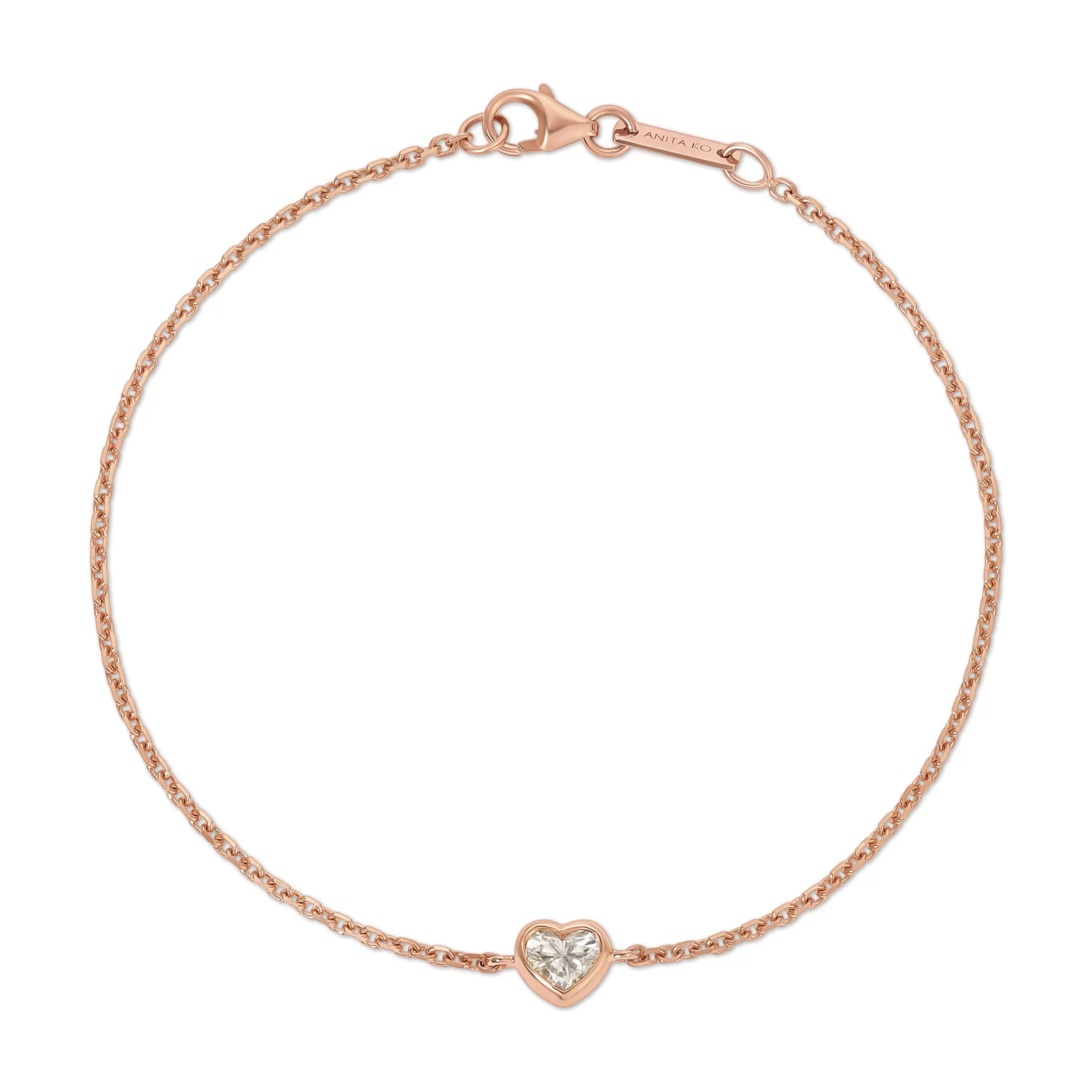 Anita Ko Chain Link^DIAMOND HEART CHAIN BRACELET