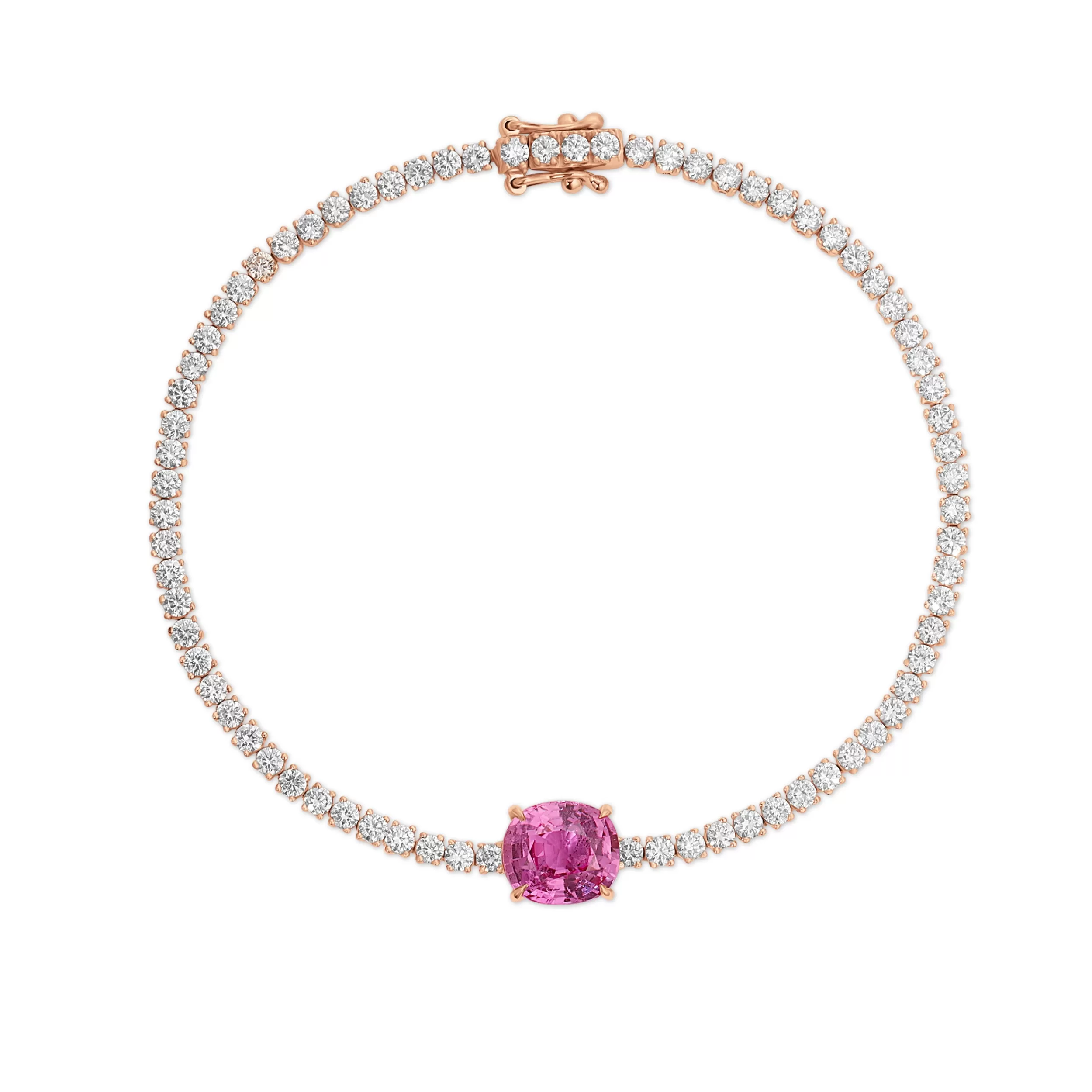 Anita Ko One Of A Kind^DIAMOND HEPBURN BRACELET WITH PINK SAPPHIRE CENTER