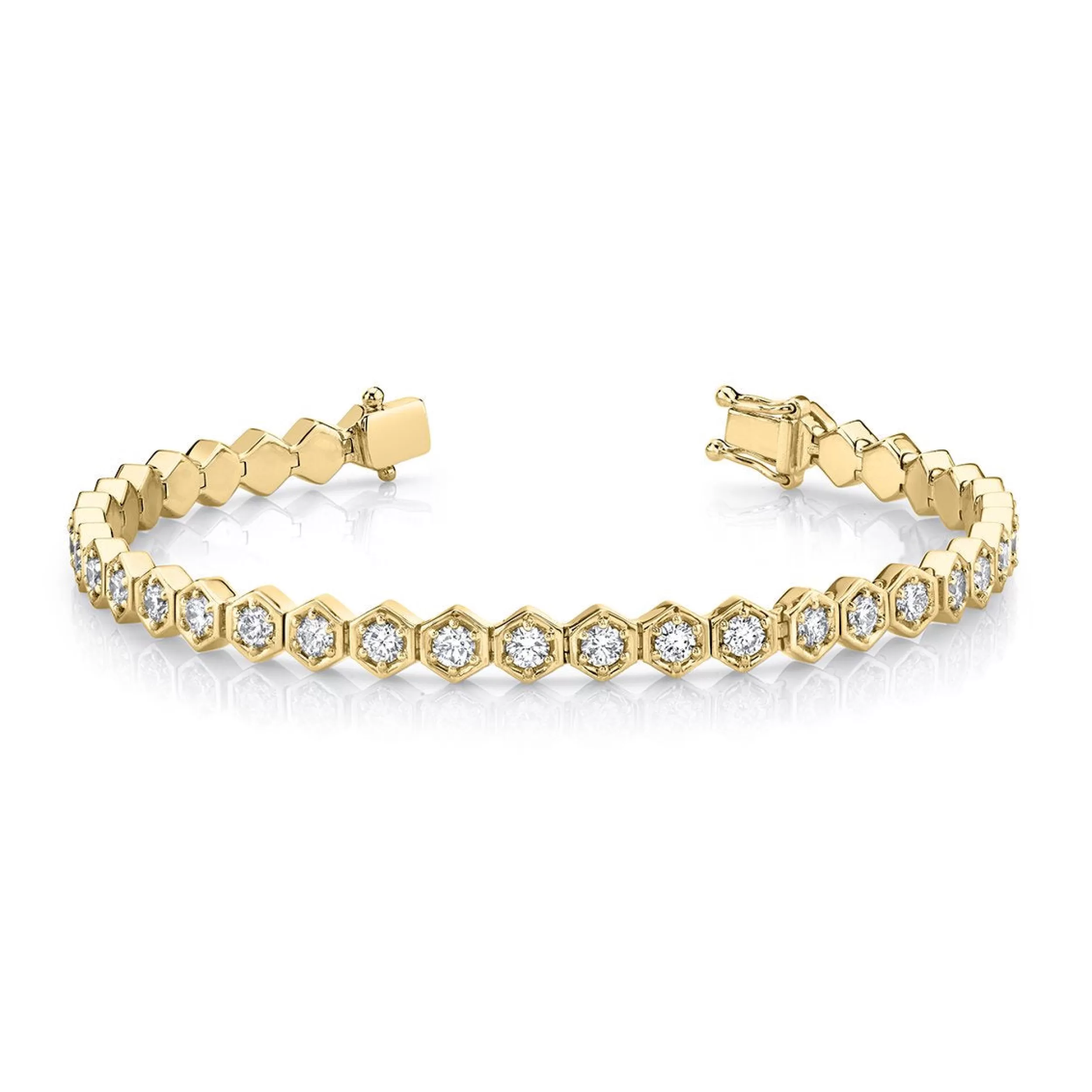 Anita Ko Diamond Link^HONEYCOMB DIAMOND TENNIS BRACELET