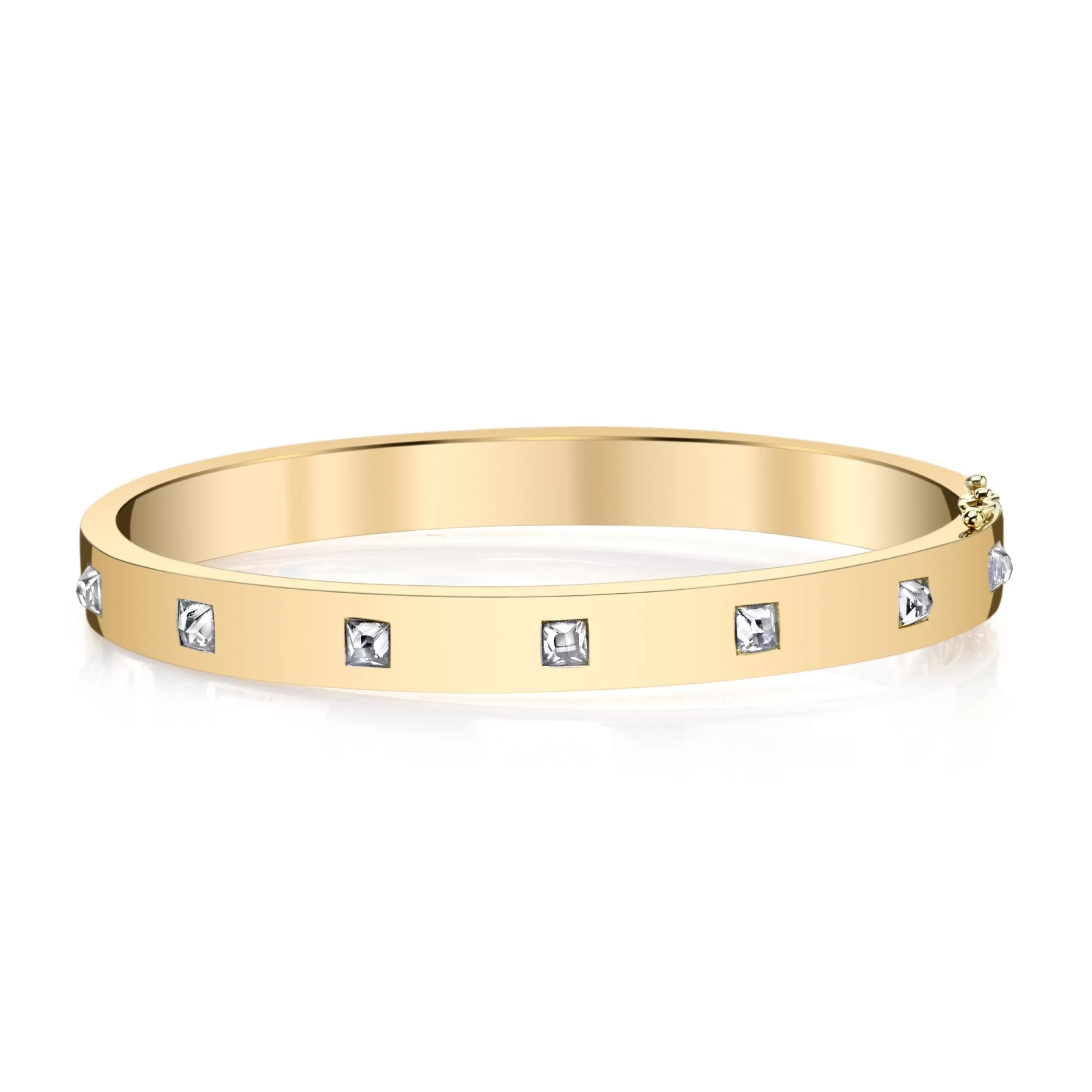 Anita Ko Bangles^INVERTED DIAMOND PRINCESS CUT OVAL BRACELET