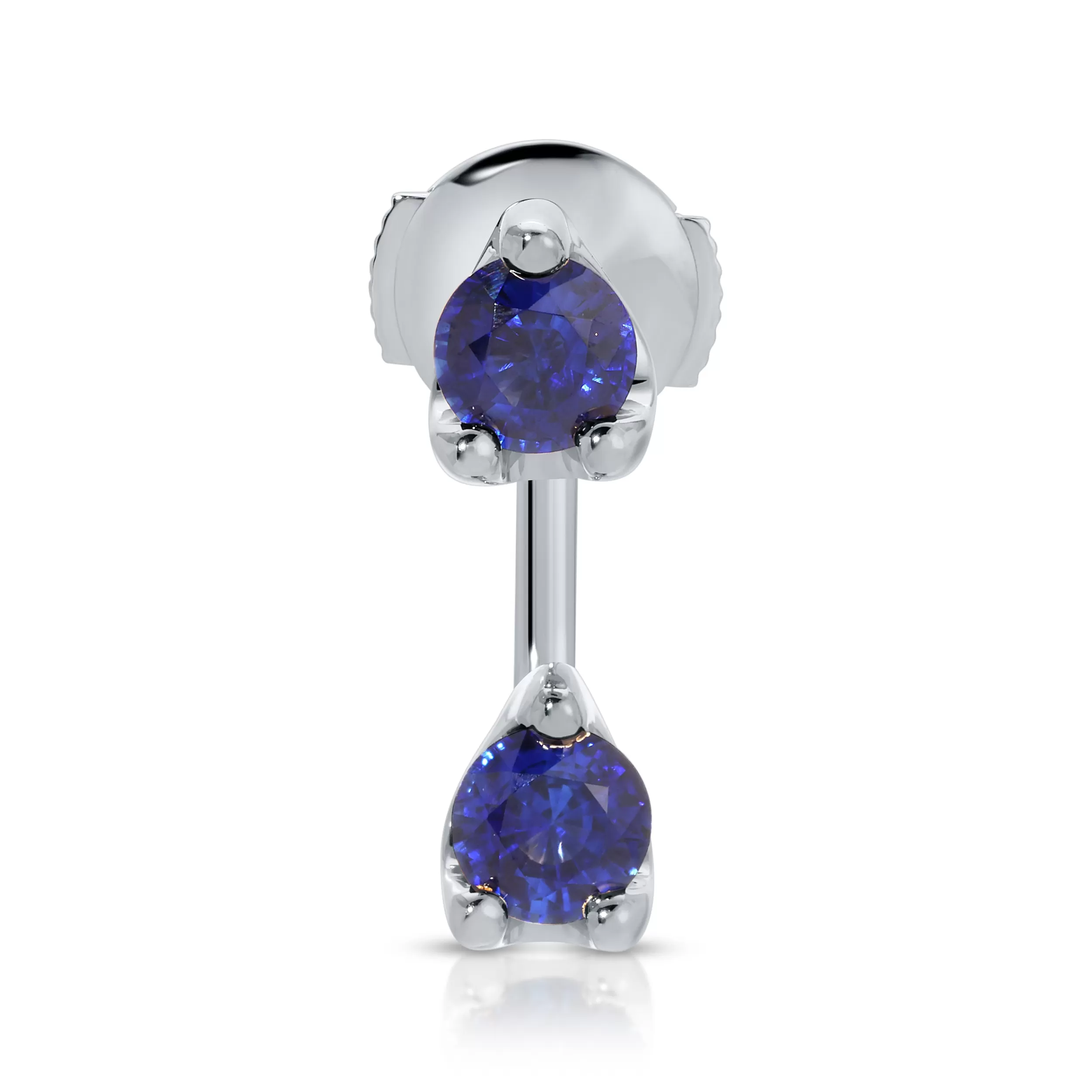 Anita Ko Orbit^LARGE BLUE SAPPHIRE ROUND ORBIT EARRING