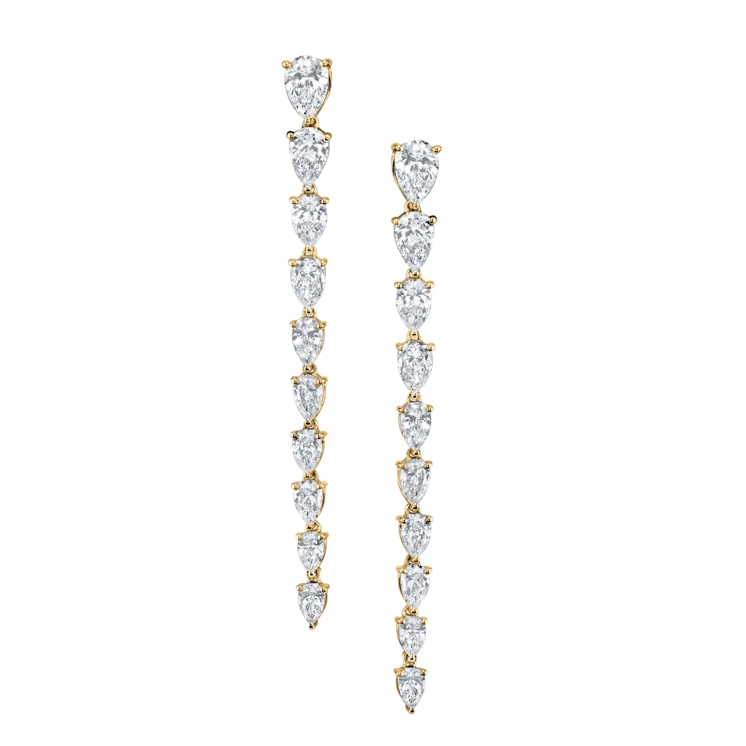 Anita Ko Long^LARGE PEAR DIAMOND DROP EARRINGS