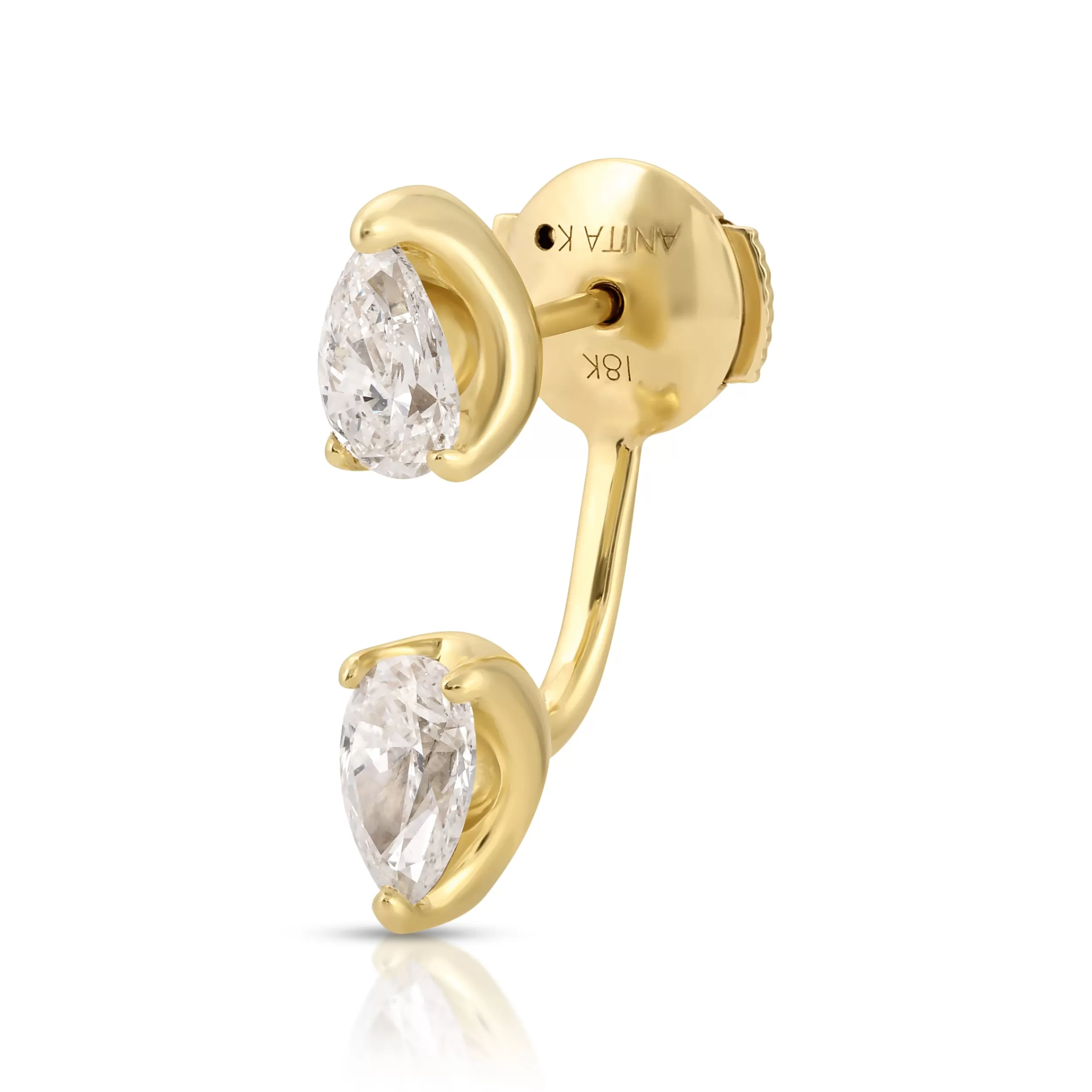 Anita Ko Orbit^LARGE PEAR DIAMOND ORBIT EARRING