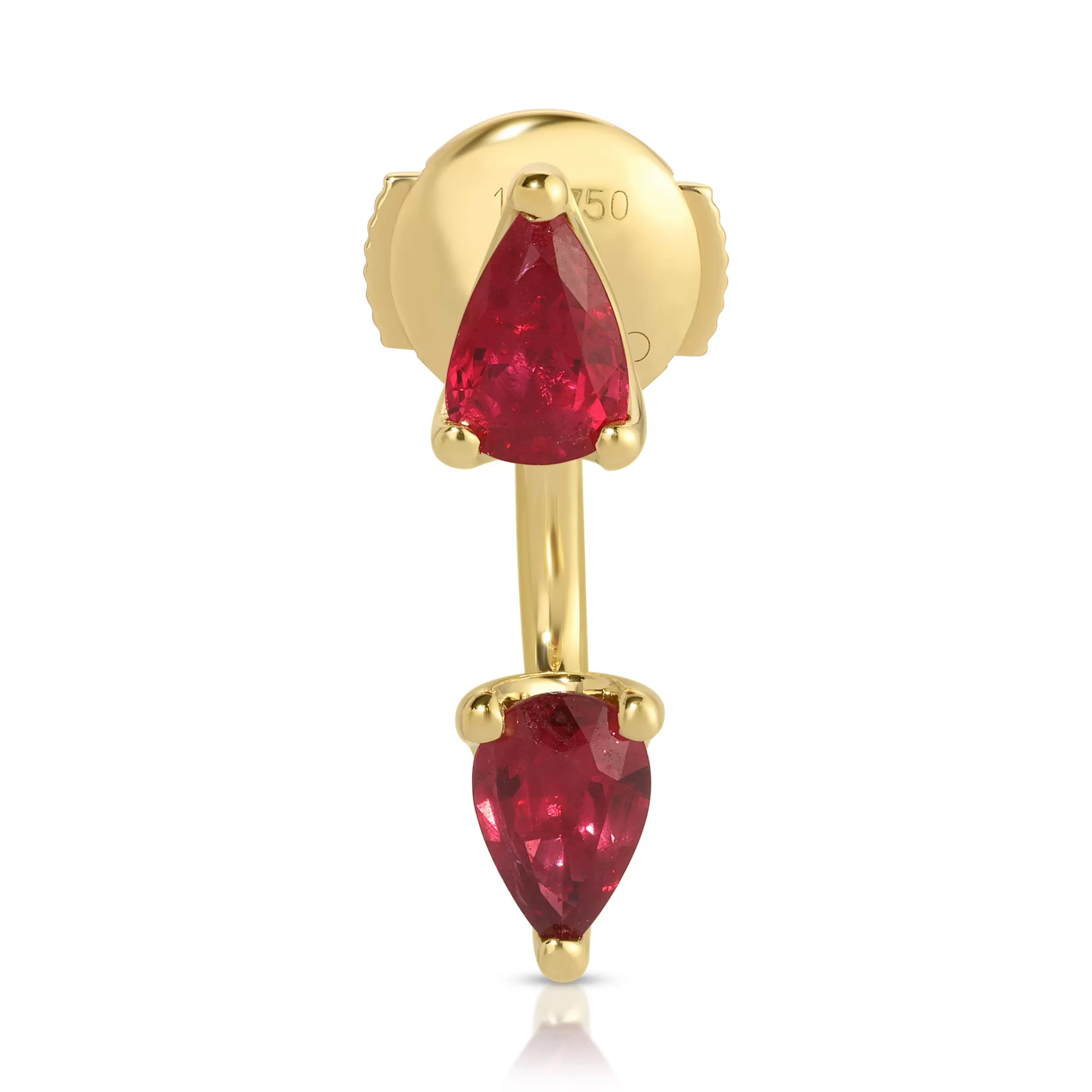 Anita Ko Orbit^LARGE PEAR RUBY ORBIT EARRING