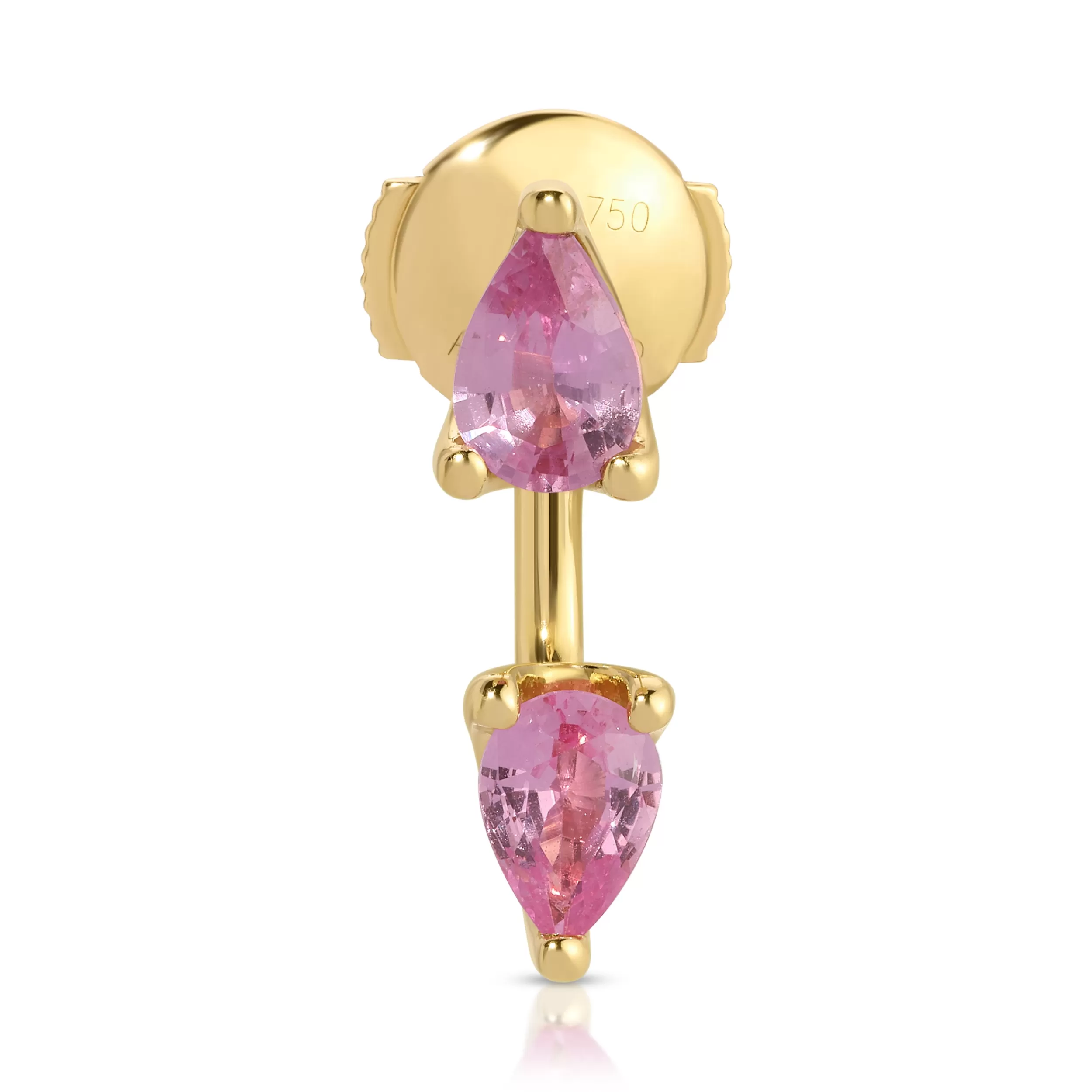 Anita Ko Orbit^LARGE PINK SAPPHIRE PEAR ORBIT EARRING