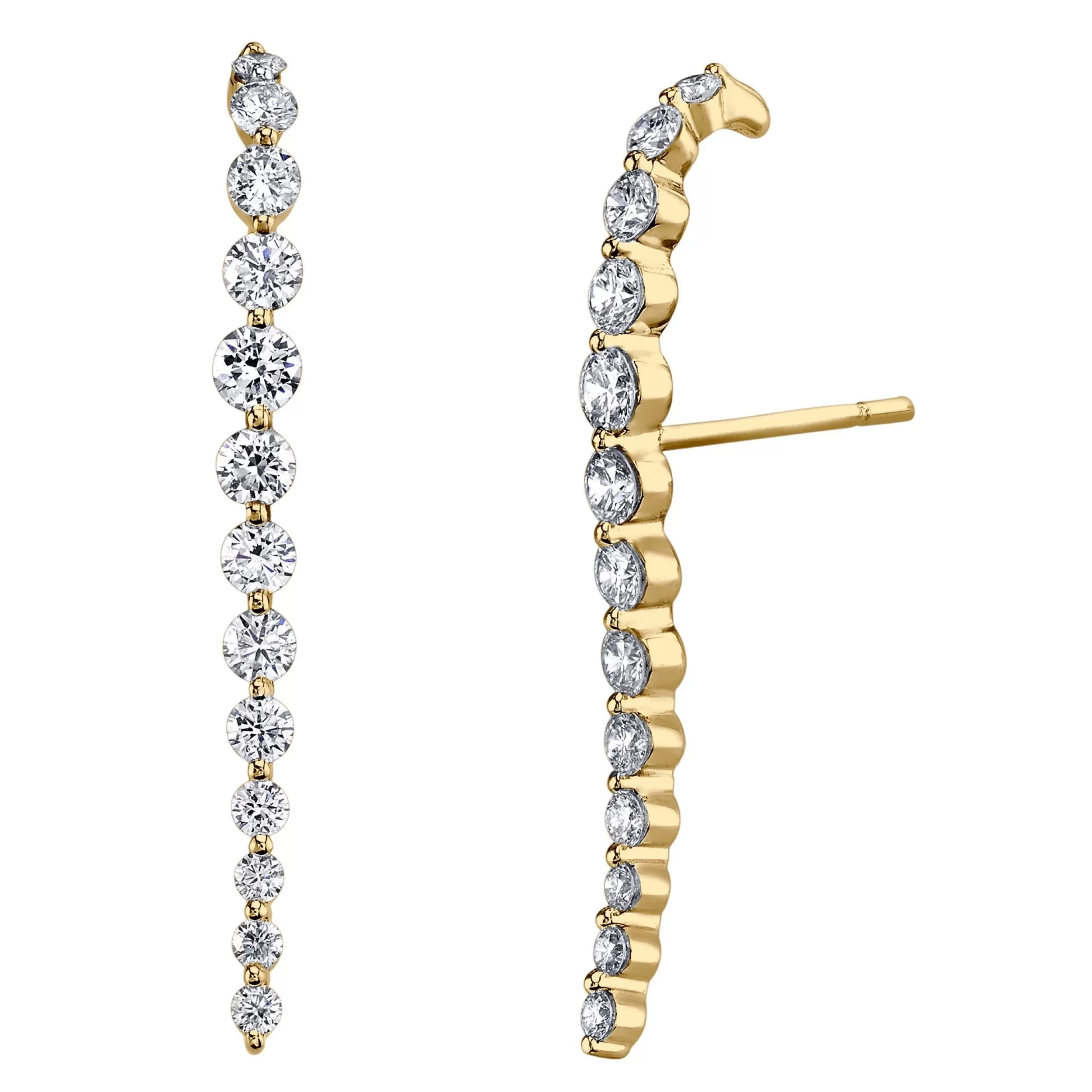 Anita Ko Long^LONG DIAMOND CASCADE EARRINGS