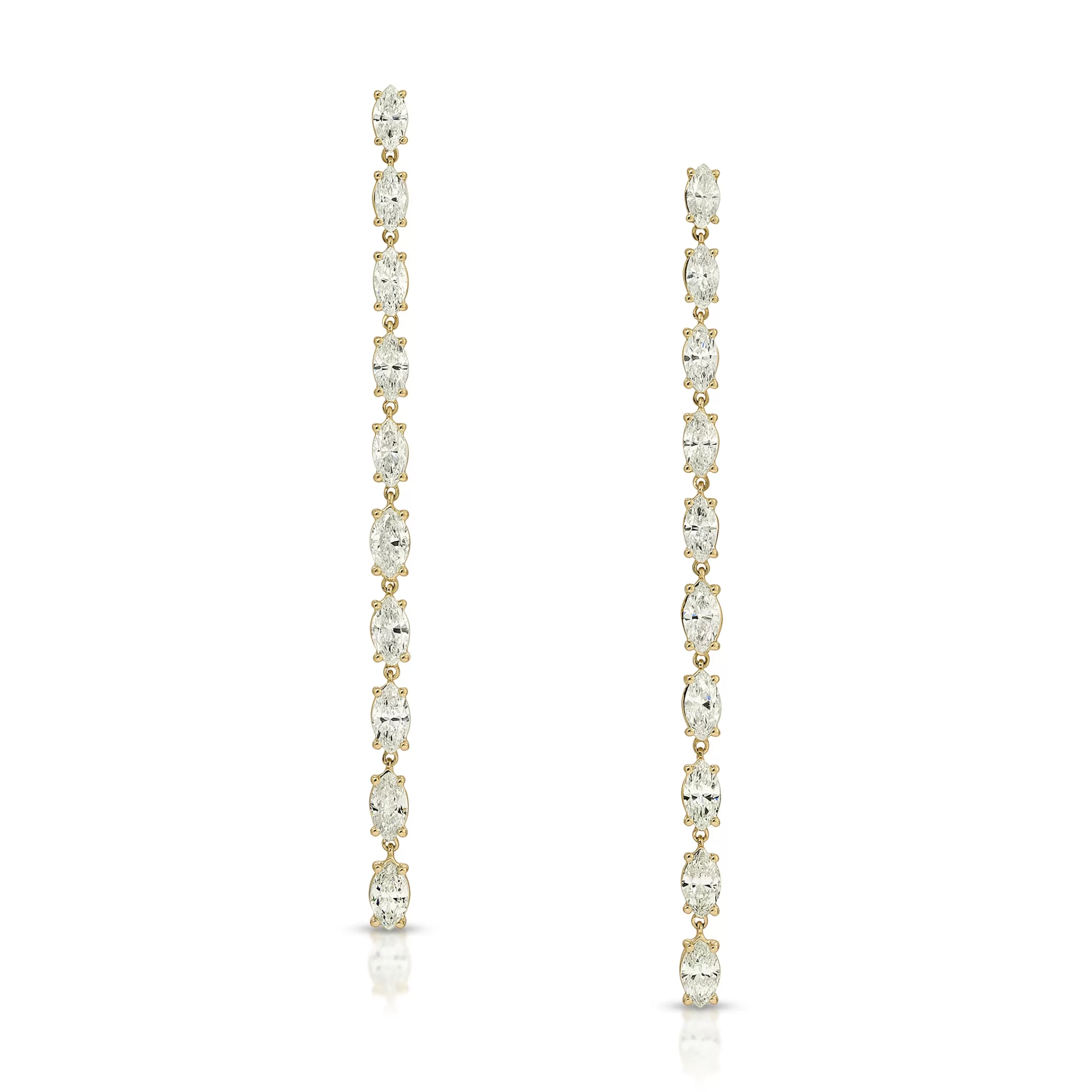 Anita Ko Long^MARQUISE DIAMOND DROP EARRINGS