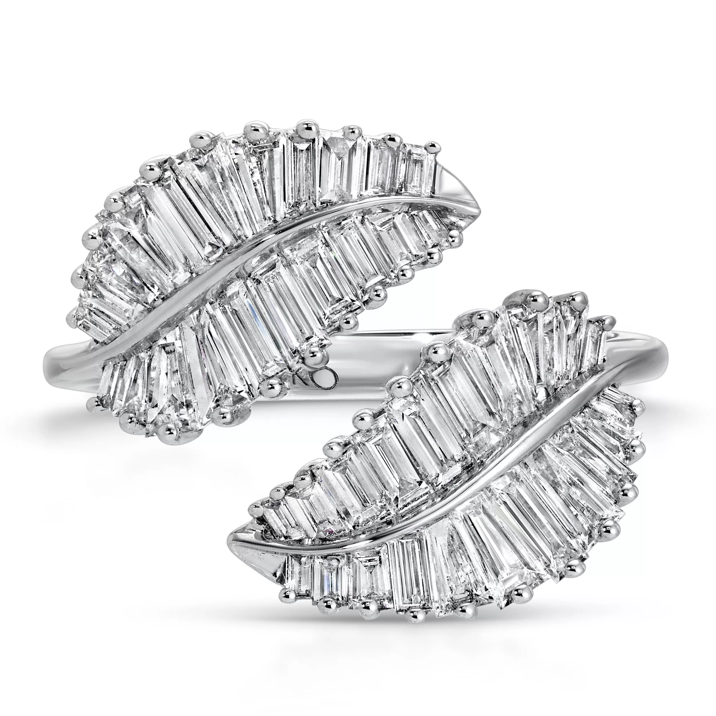 Anita Ko Leaf^MEDIUM PALM LEAF DIAMOND RING