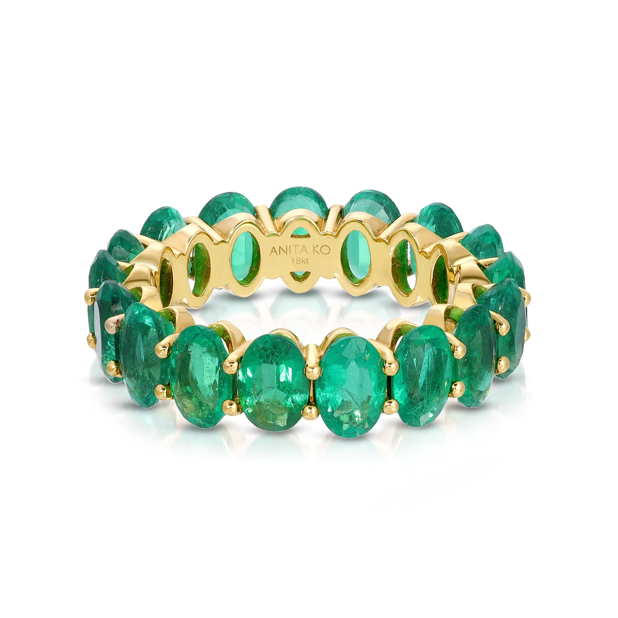 Anita Ko Eternity^OVAL SHAPED EMERALD ETERNITY BAND