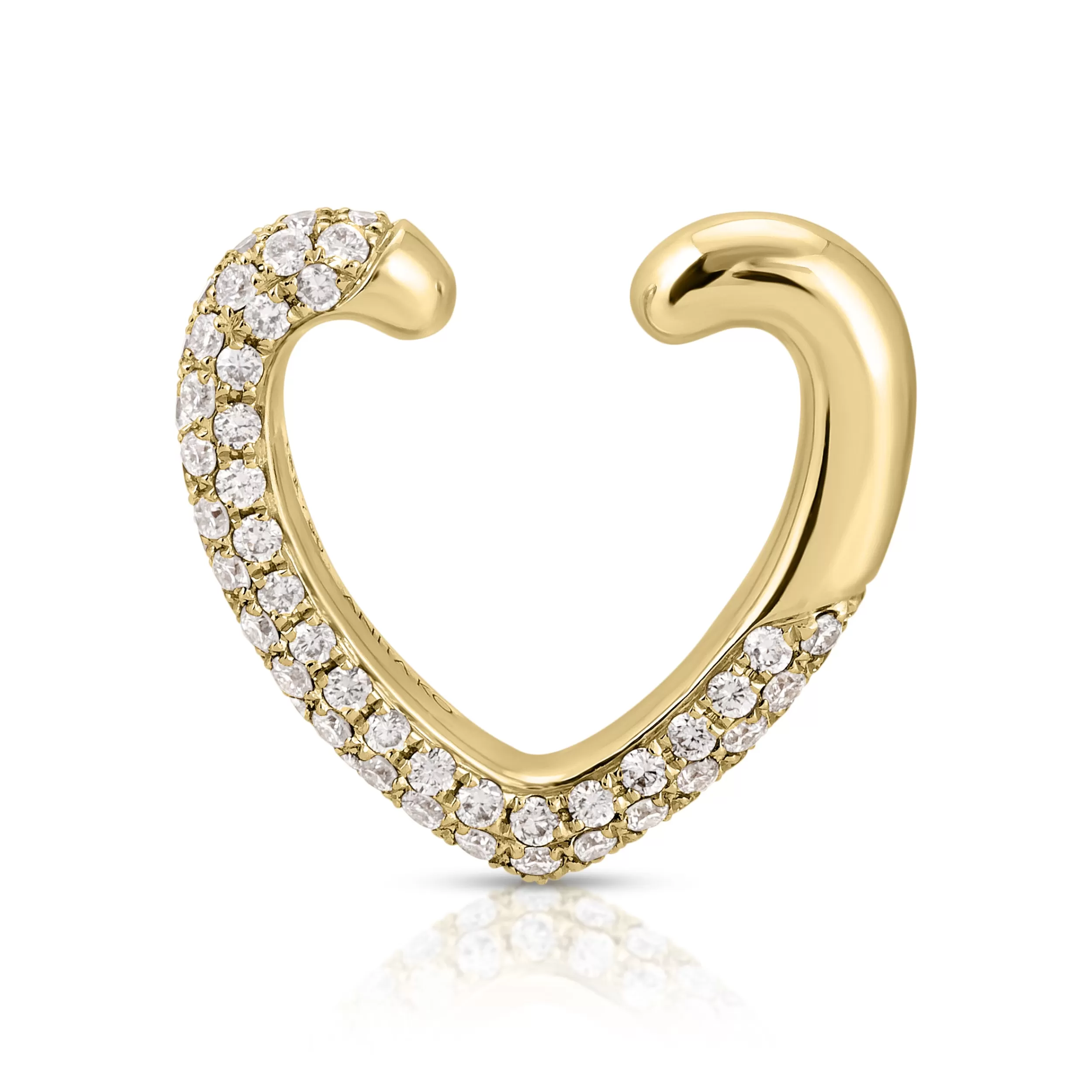 Anita Ko Ear Cuffs^PAVE DIAMOND HEART EAR CUFF