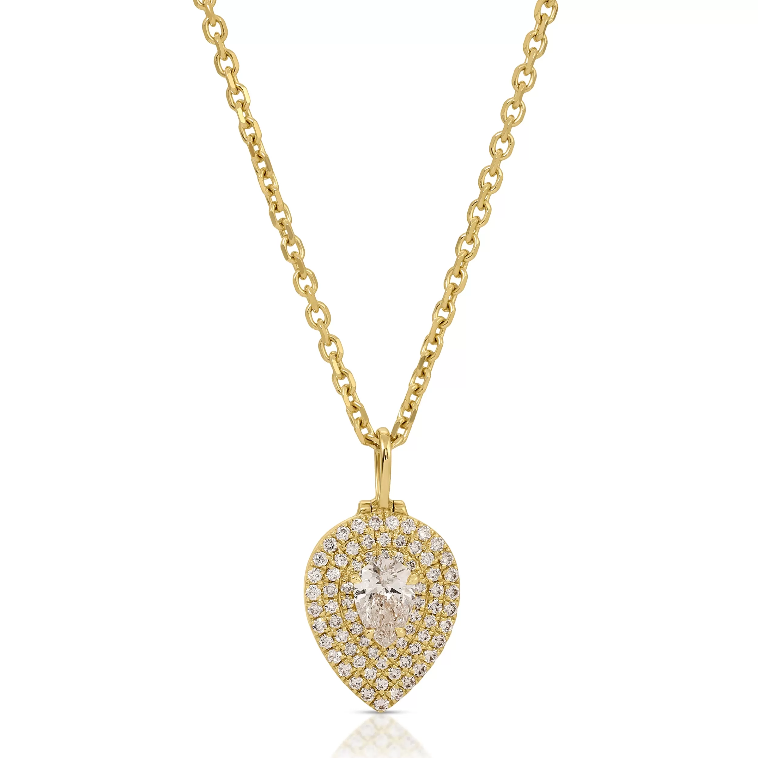 Anita Ko Pendants^PEAR SHAPED DIAMOND PAVE LOULOU LOCKET