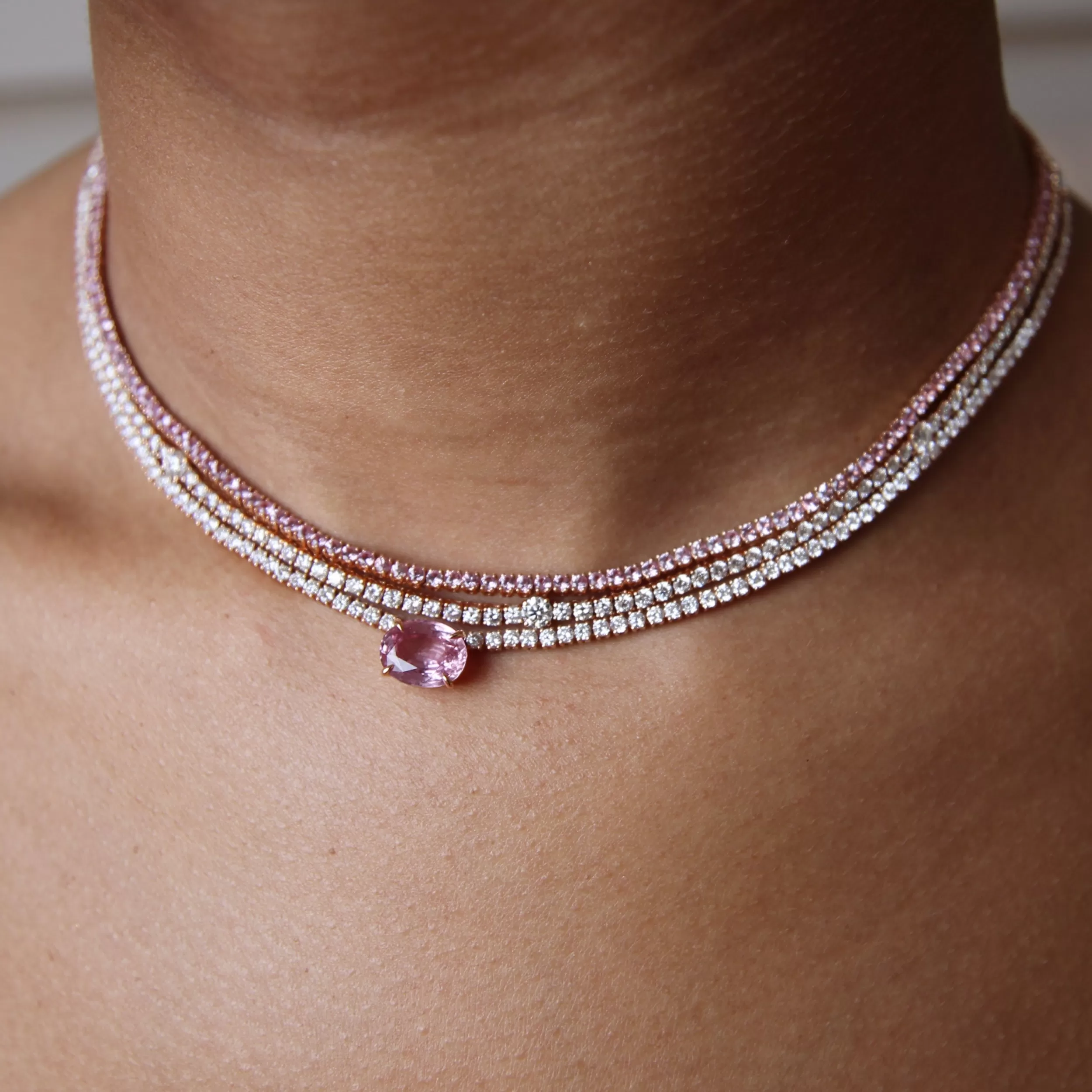 Anita Ko Chokers^PINK SAPPHIRE HEPBURN CHOKER