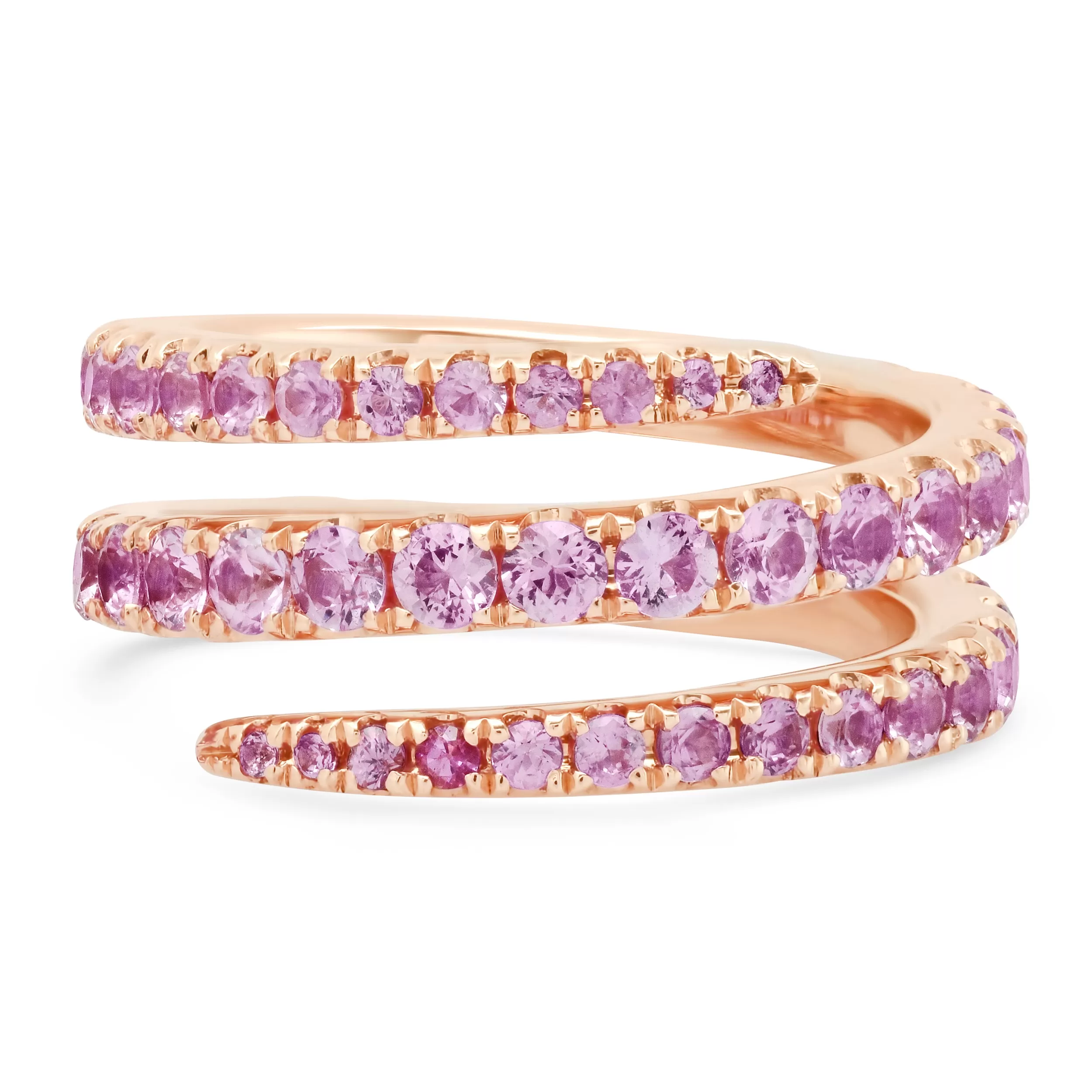 Anita Ko Pinky | Coil^PINK SAPPHIRE PINKY COIL RING