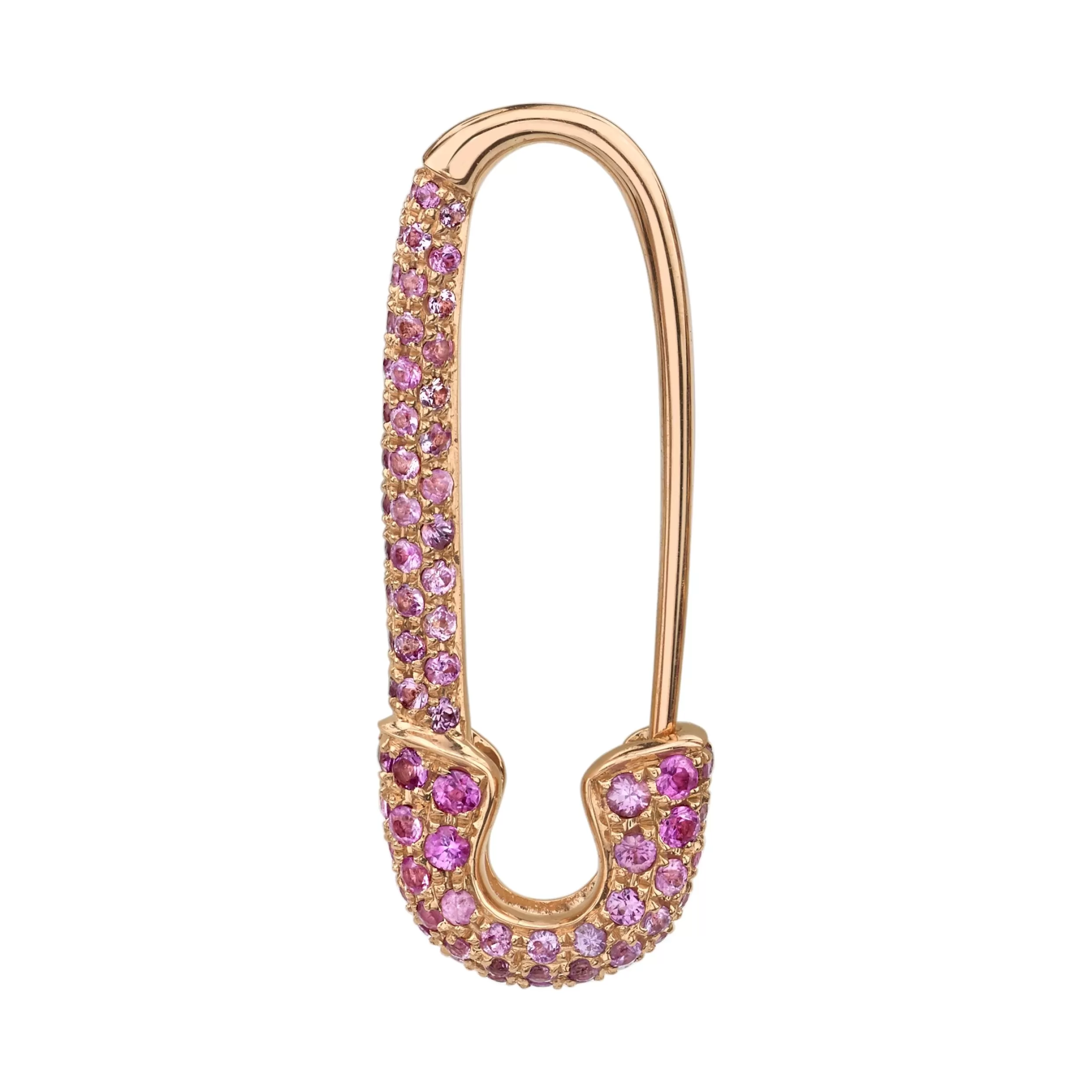 Anita Ko Safety Pins & Clips^PINK SAPPHIRE SAFETY PIN EARRING