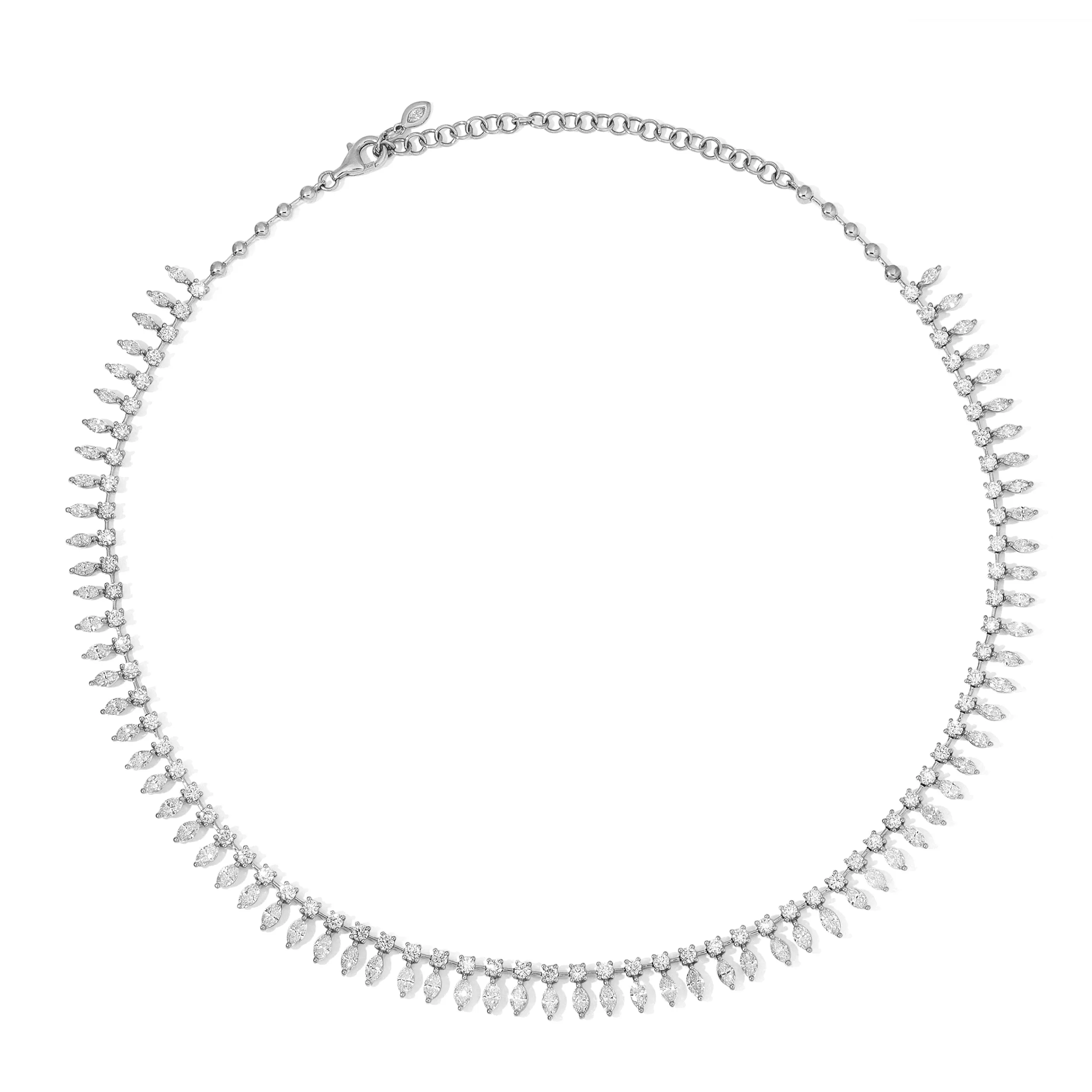 Anita Ko Chokers^ROUND AND MARQUISE DIAMOND SHAKER NECKLACE