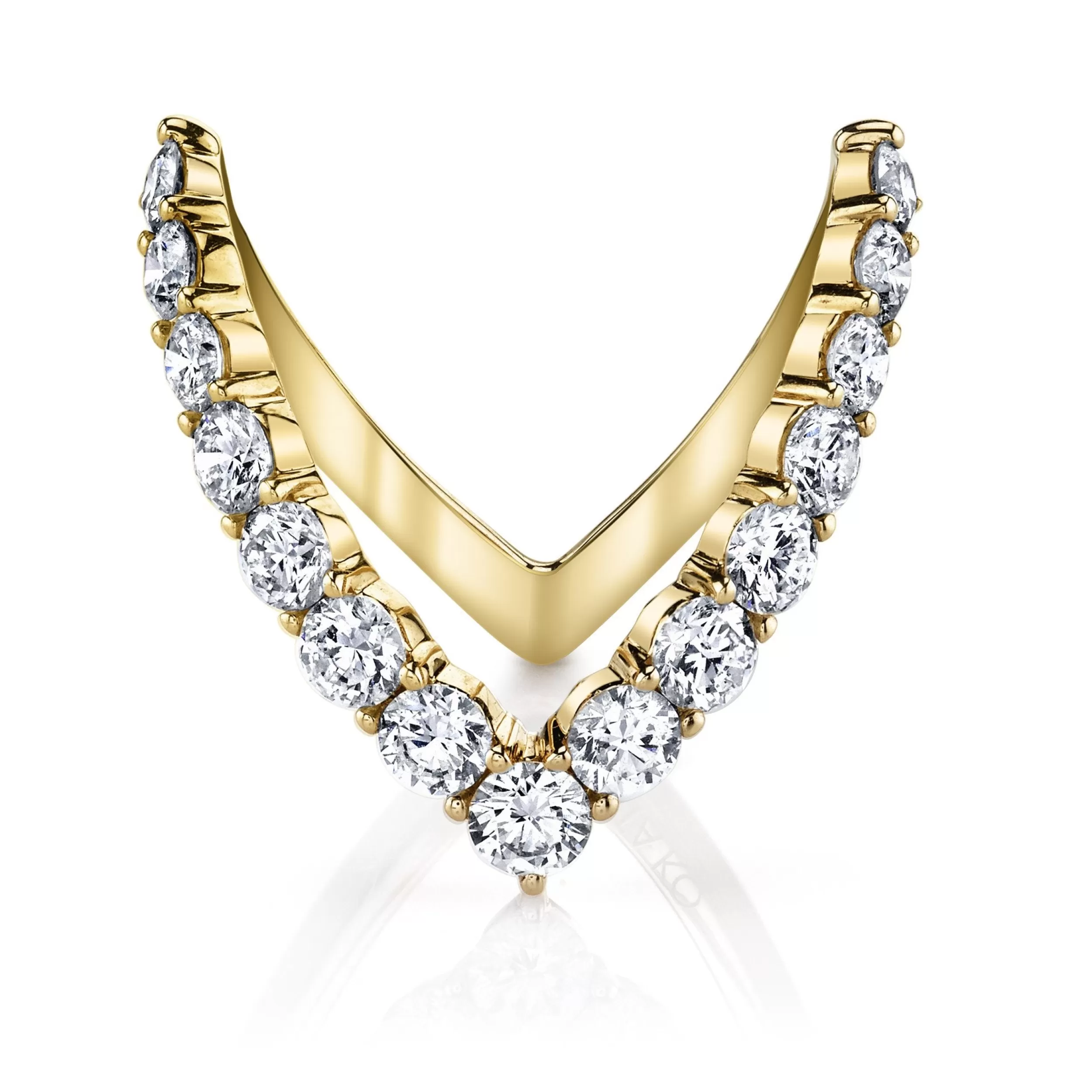 Anita Ko Stacking^ROUND DIAMOND V RING