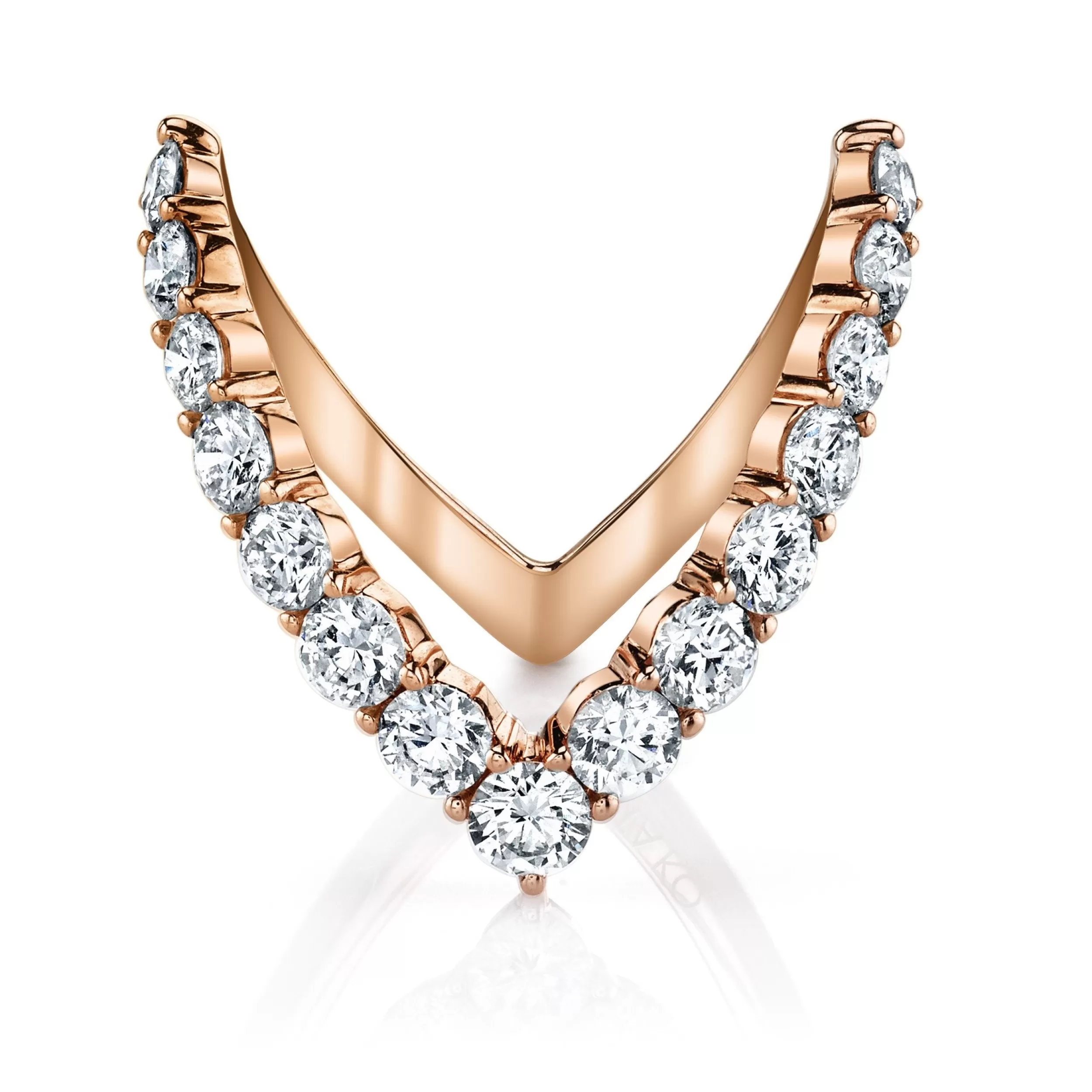 Anita Ko Stacking^ROUND DIAMOND V RING