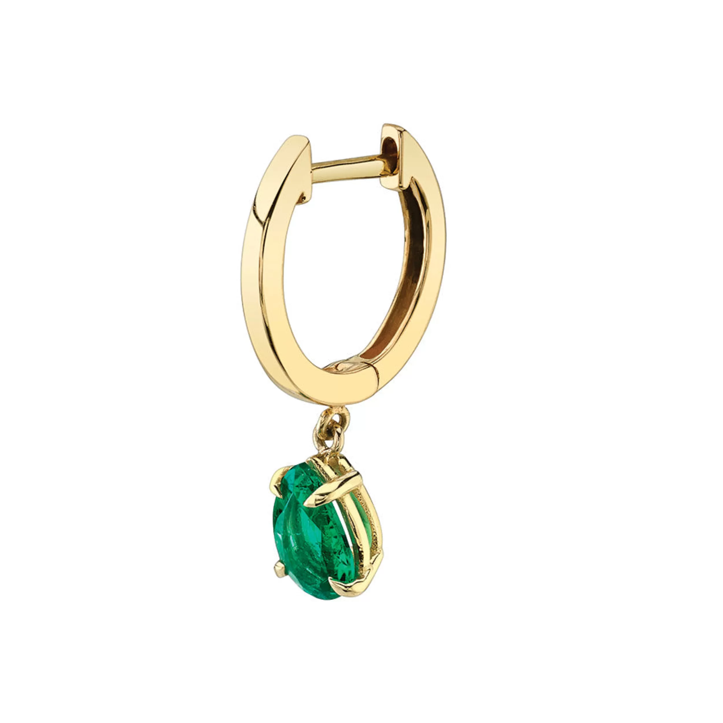 Anita Ko Huggies^SINGLE HUGGIE WITH PEAR-SHAPED EMERALD DROP