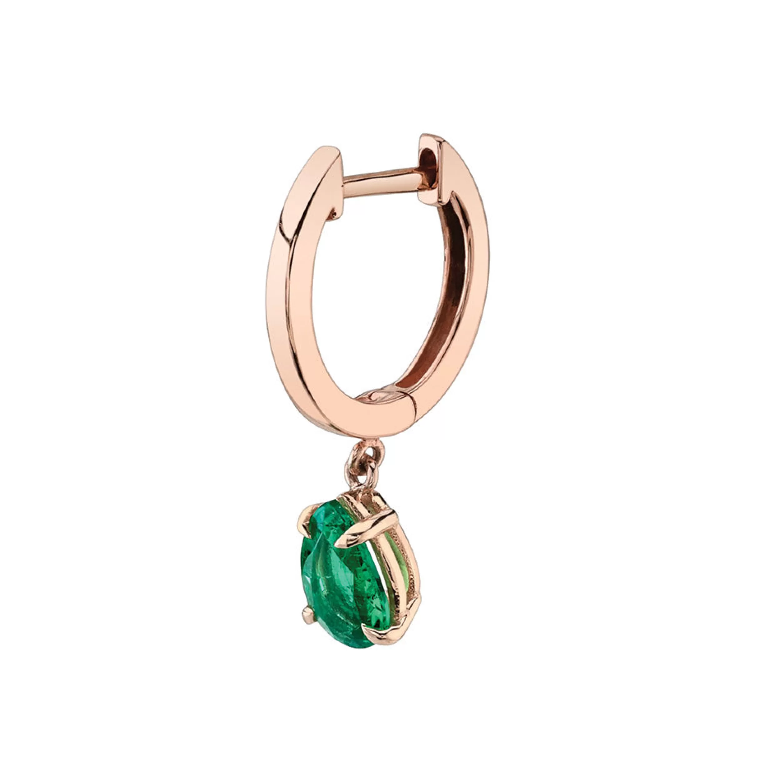 Anita Ko Huggies^SINGLE HUGGIE WITH PEAR-SHAPED EMERALD DROP