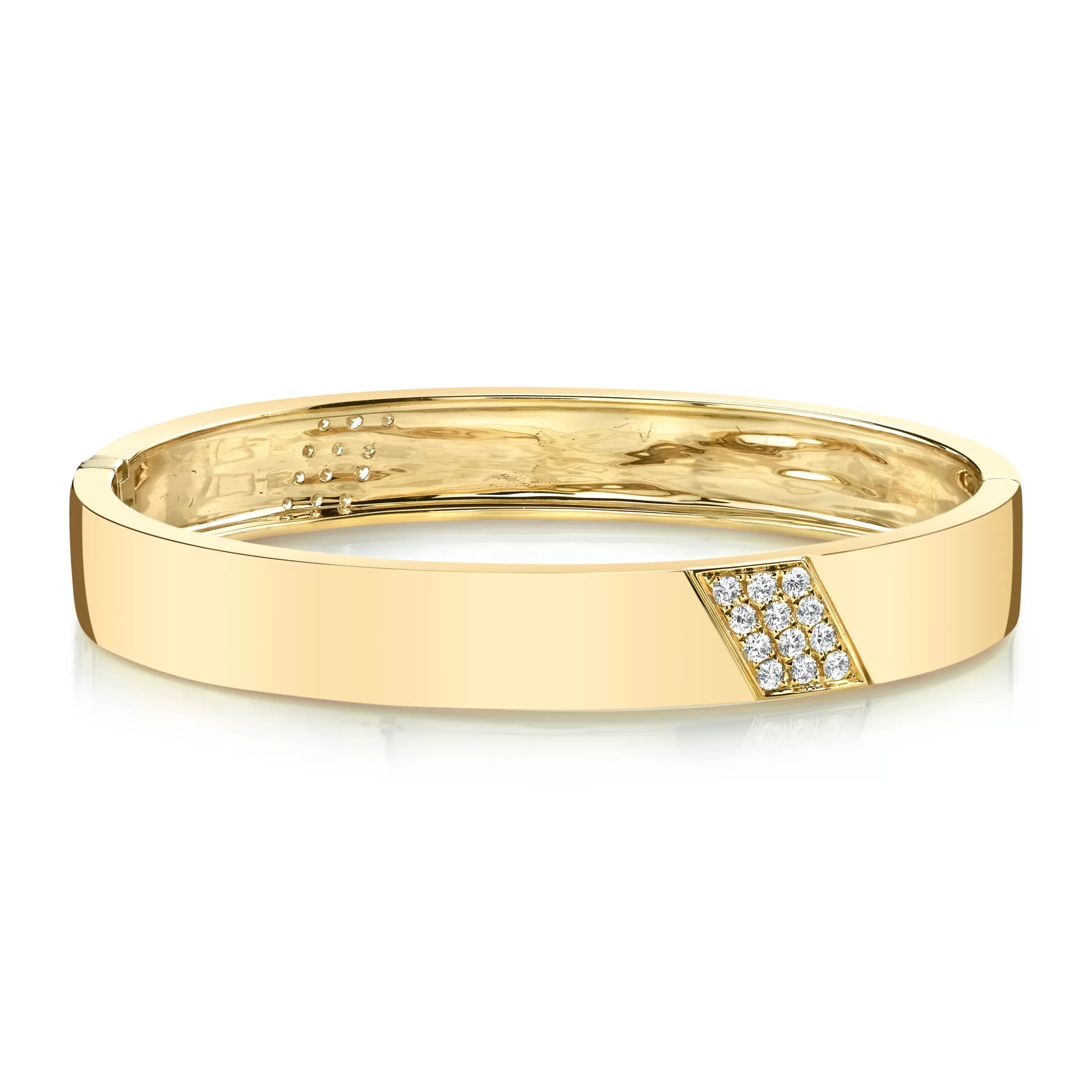 Anita Ko Bangles^THREE ROW DIAGONAL DIAMOND STRIPE BRACELET