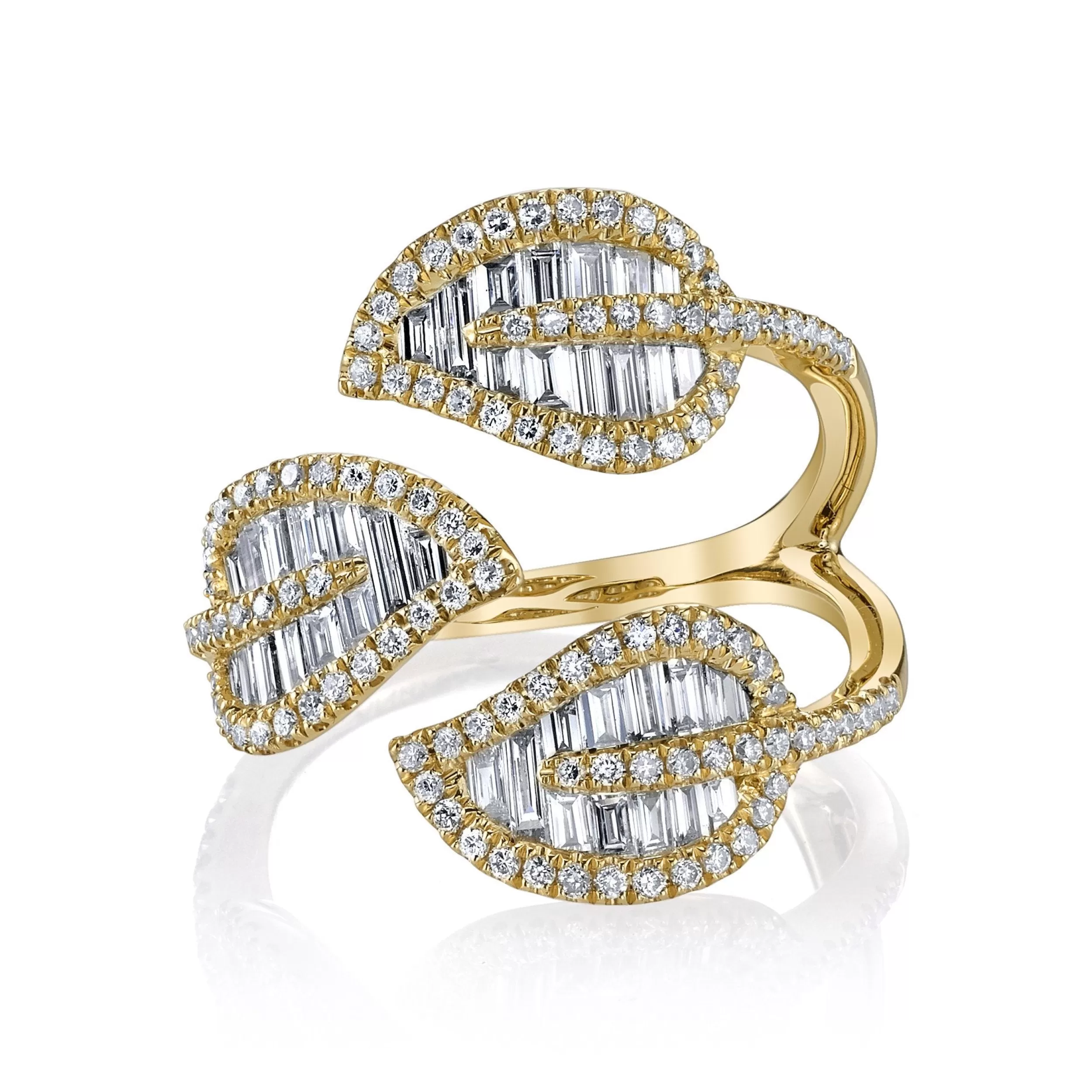 Anita Ko Leaf^TRI-LEAF DIAMOND RING