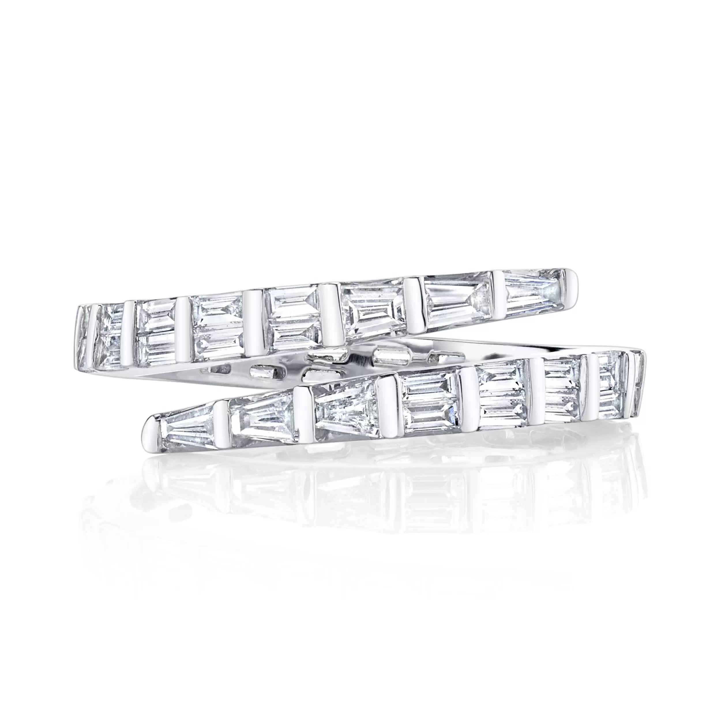 Anita Ko Coil^TWO ROW BAGUETTE DIAMOND COIL RING