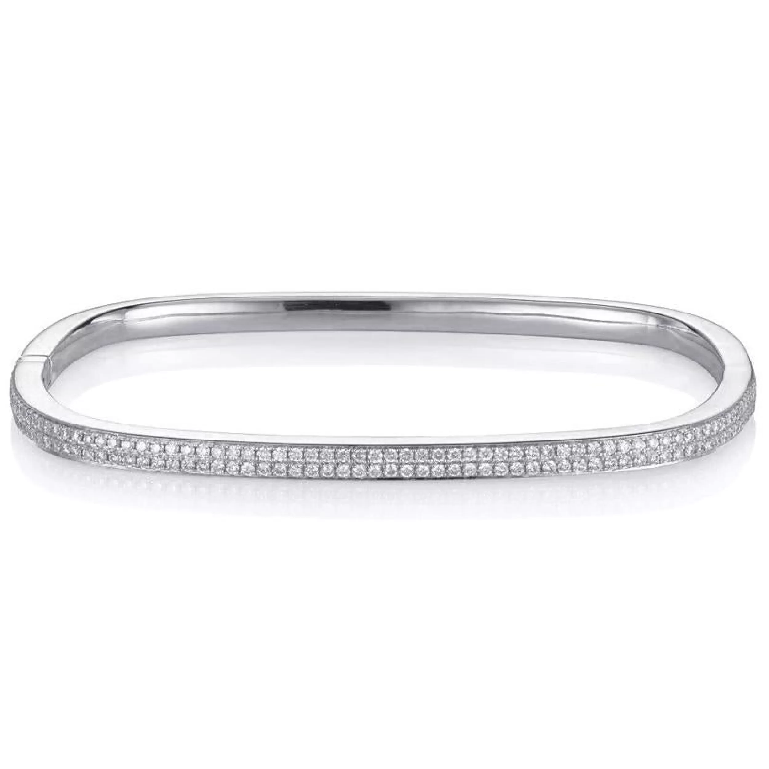 Anita Ko Bangles^TWO ROW DIAMOND SQUARE BANGLE